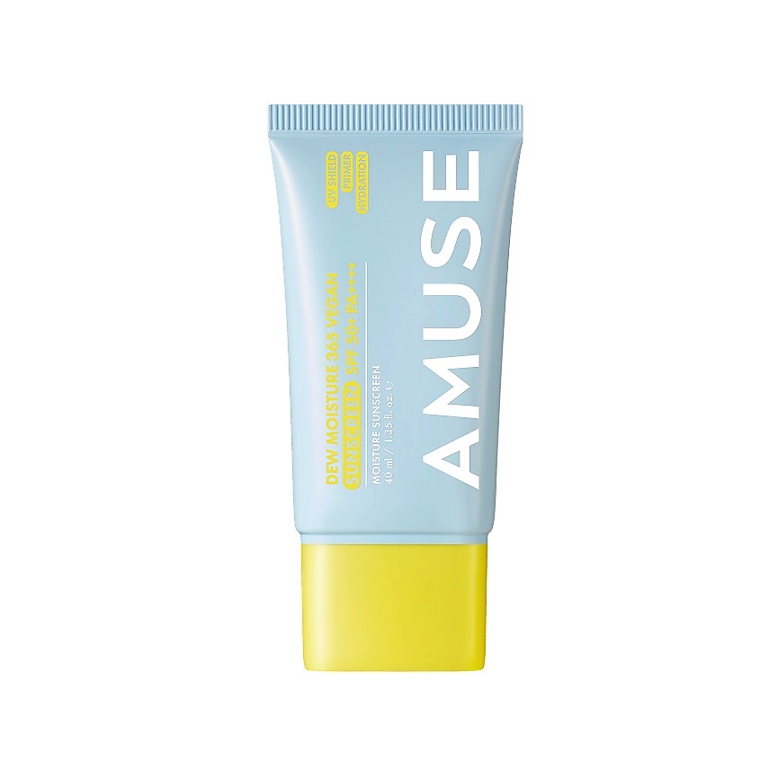 AMUSE Крем для лица солнцезащитный увлажняющий SPF 50+ PA++++ Dew Moisture 365 Vegan Sunscreen – фото 1