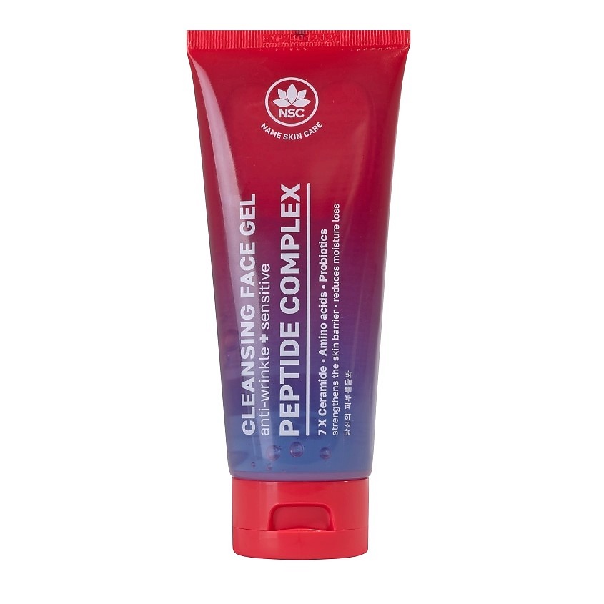 NAME SKIN CARE Очищающий гель для умывания с Пептидным комплексом и Церамидами Cleansing Face Gel Anti – Wrinkle + Sensitive Peptide Complex – фото 1