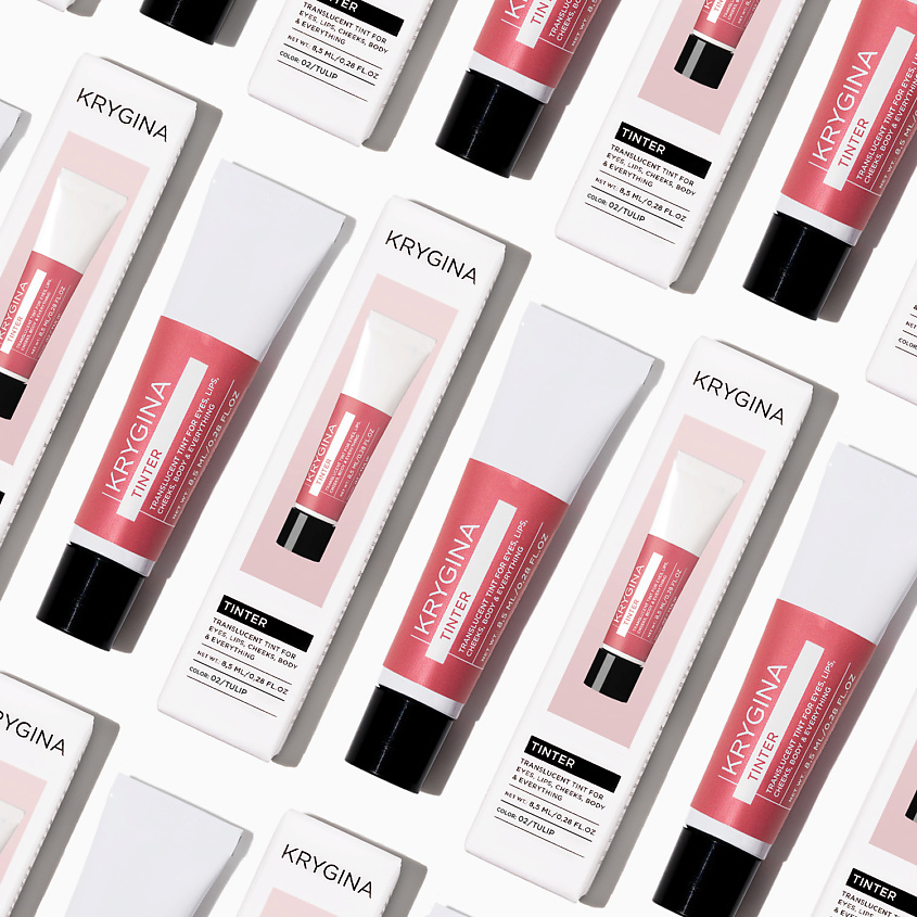 KRYGINA COSMETICS Кремовый скульптор, тени, бронзер, тинт для губ TINTER, цвет: TULIP – фото 13