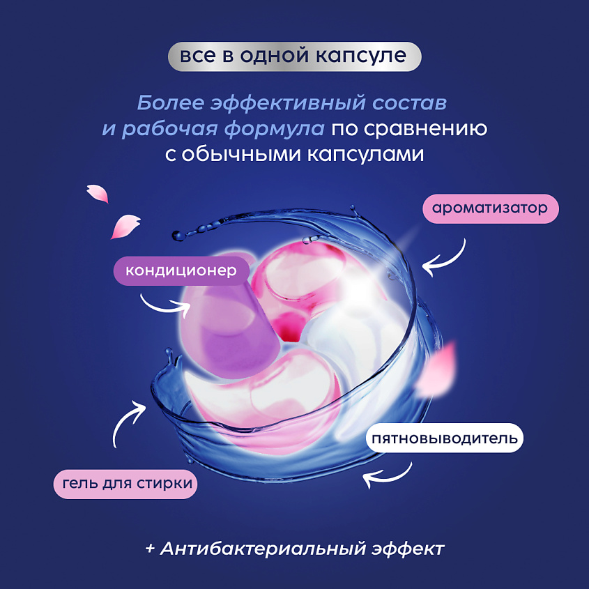 MARABU Капсулы для стирки белья универсальные, 4 в 1, "вишня монморанси" – фото 3