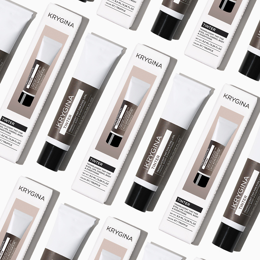 KRYGINA COSMETICS Полупрозрачный тинт для губ, кремовые румяна, жидкие тени Tinter, цвет: TRUFFLE – фото 15