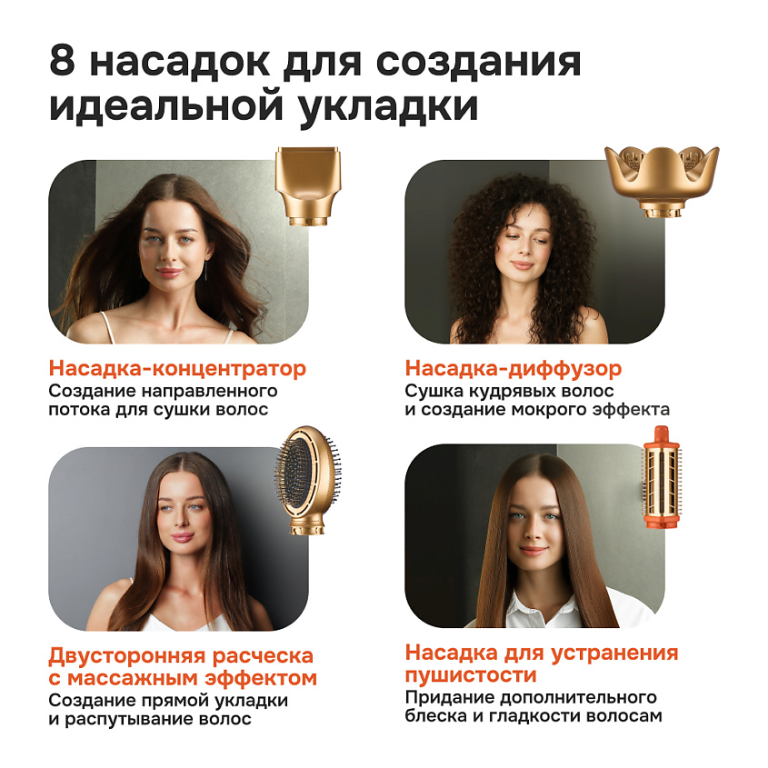 MULTINEL Профессиональный мультистайлер для волос StyleMaster 8в1 – фото 3
