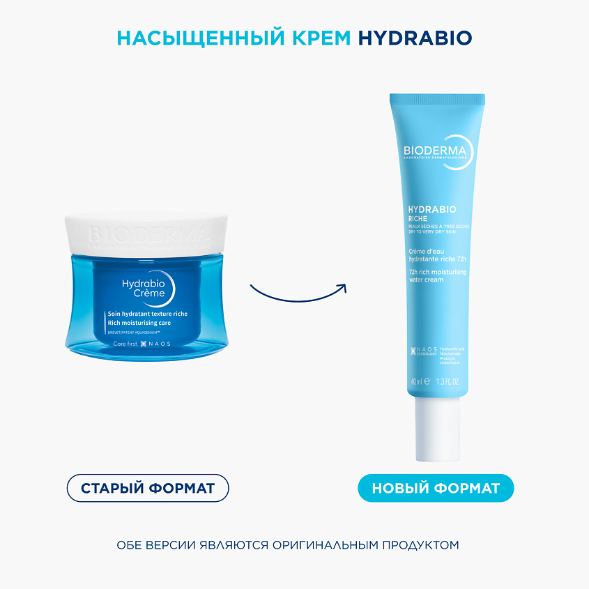 BIODERMA Крем увлажняющий для сухой и обезвоженной кожи лица с насыщенной текстурой Hydrabio – фото 2
