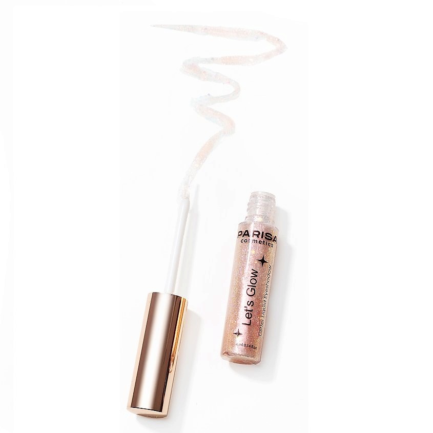PARISA COSMETICS Тени жидкие для век с глиттером Let's Glow EL-101 – фото 8