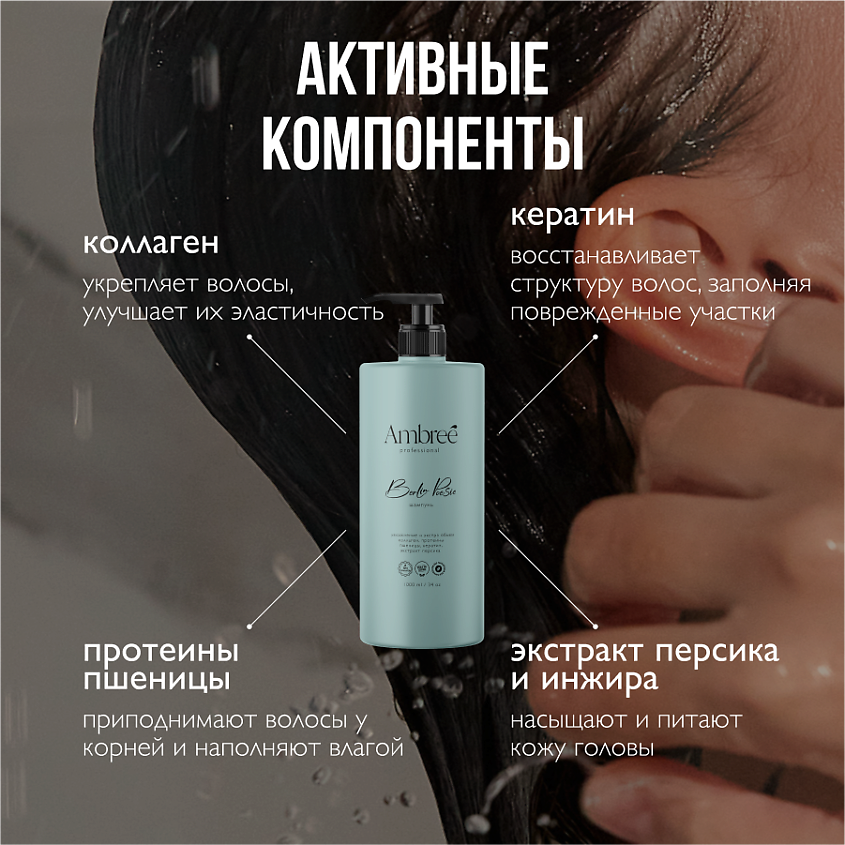 AMBREE Professional Подарочный набор Шампунь для волос + Бальзам для волос + Гель для душа – фото 3