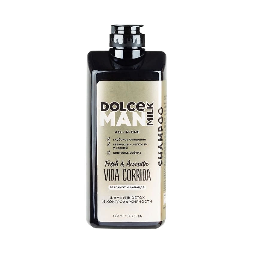 DOLCE MILK Шампунь Detox и контроль жирности ВИДА КОРРИДА  VIDA CORRIDA MAN – фото 1