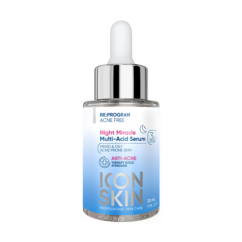 ICON SKIN Ночная мультикислотная сыворотка Night Miracle Multi-Acid Serum – фото 1