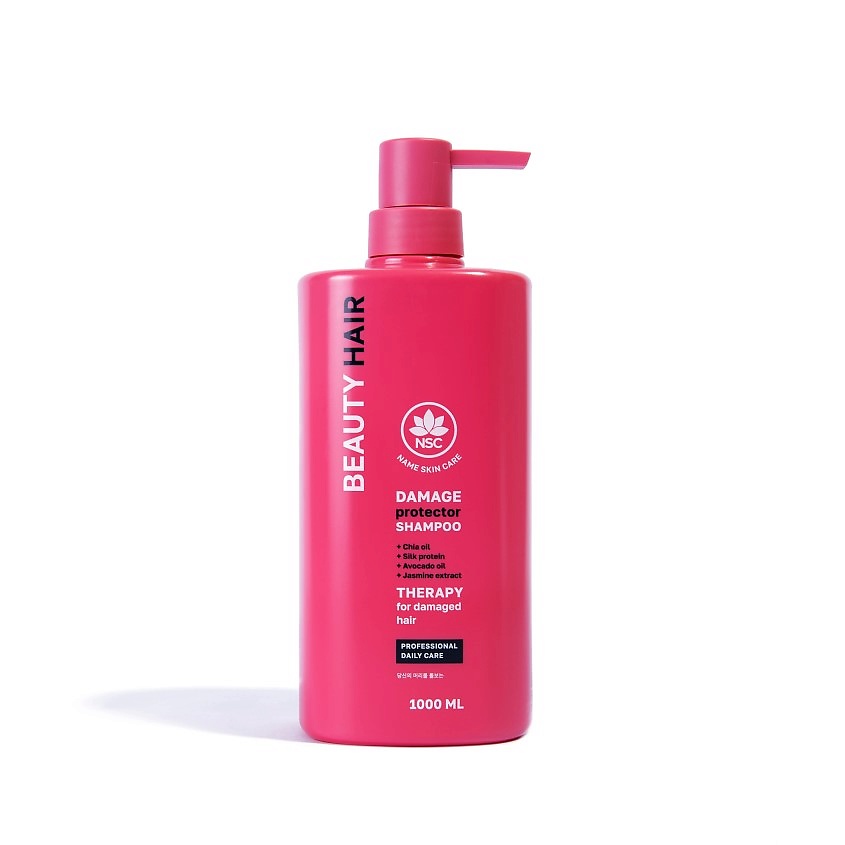 NAME SKIN CARE Шампунь восстанавливающий для поврежденных волос BEAUTY HAIR, 1000 мл – фото 1