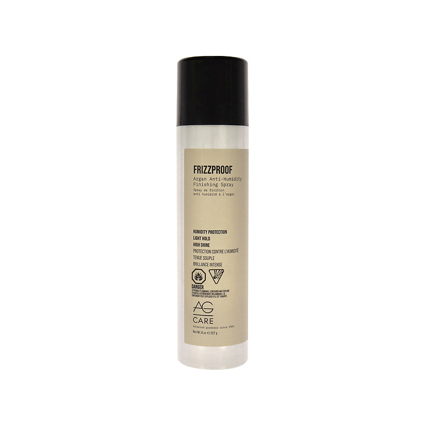 AG HAIR COSMETICS Лак для волос разглаживающий против пушистости Frizzproof Argan Anti - Humidity Finishing Spray – фото 1
