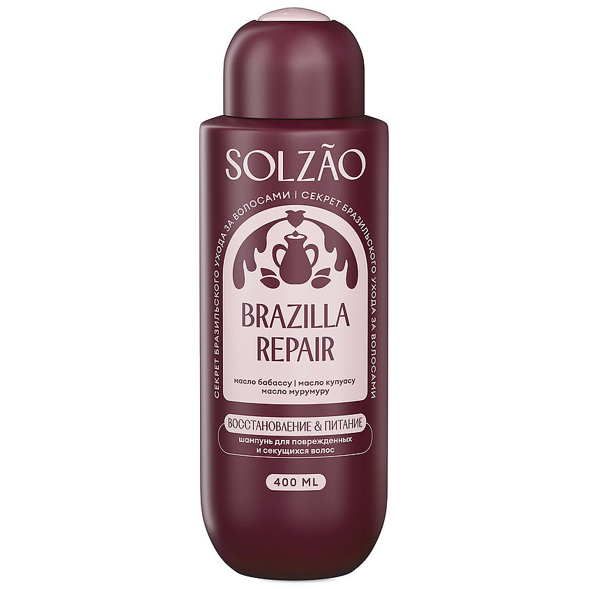 SOLZAO Шампунь для волос "Восстановление и питание" Brazilla Repair – фото 1