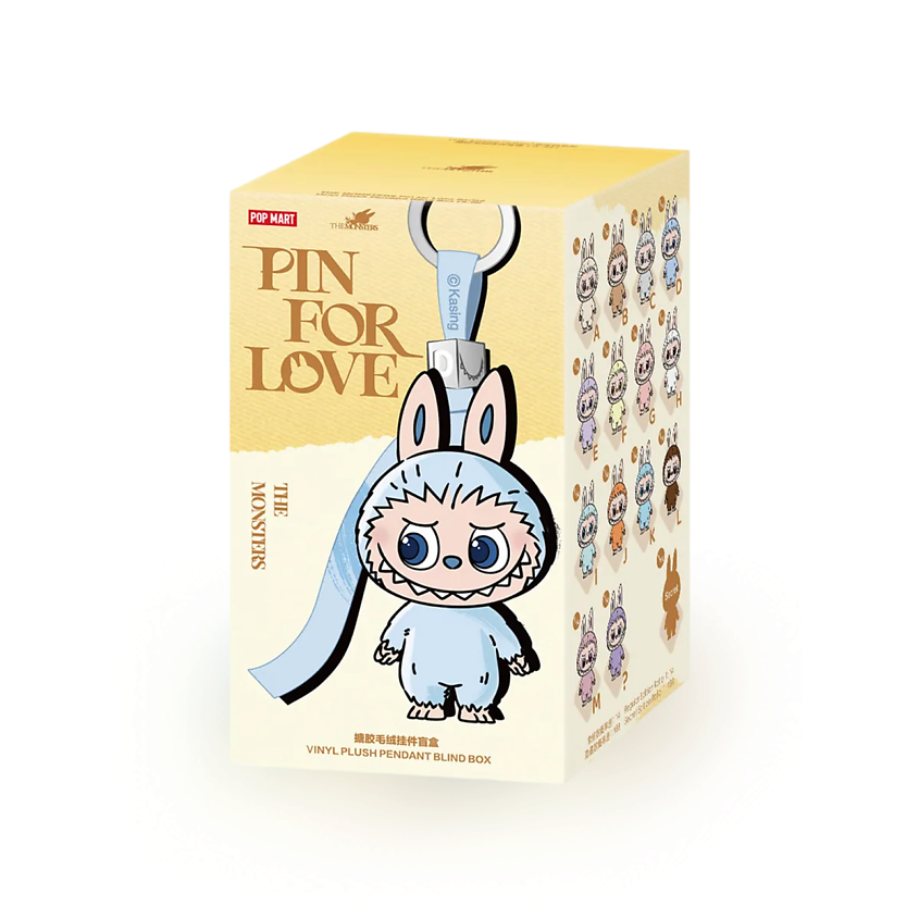 POP MART Брелок-игрушка LABUBU «Blind Box» (буквы A-M), коллекция «Pin For Love» – фото 1