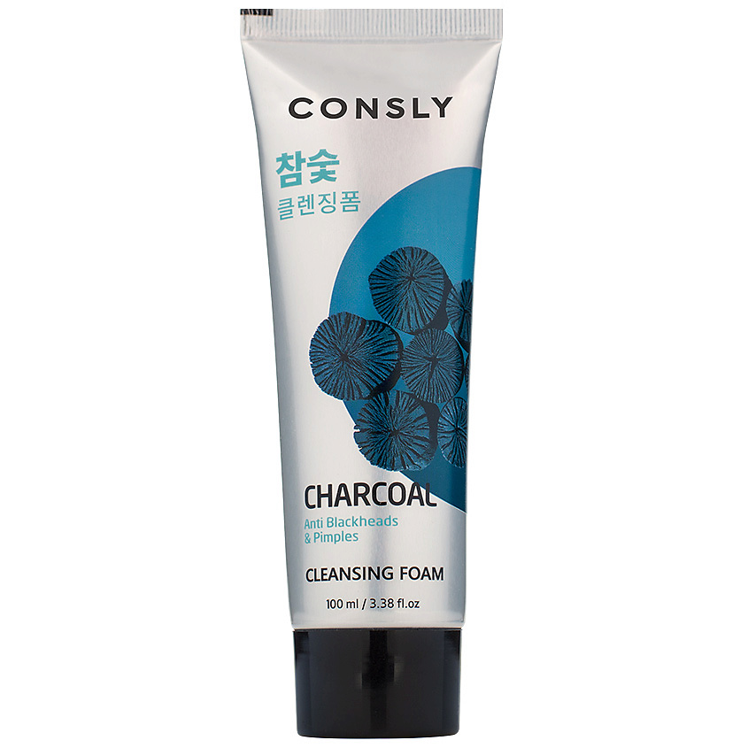 CONSLY Пенка для умывания c древесным углем против черных точек Wash Foam With Charcoal Against Black Spots – фото 1