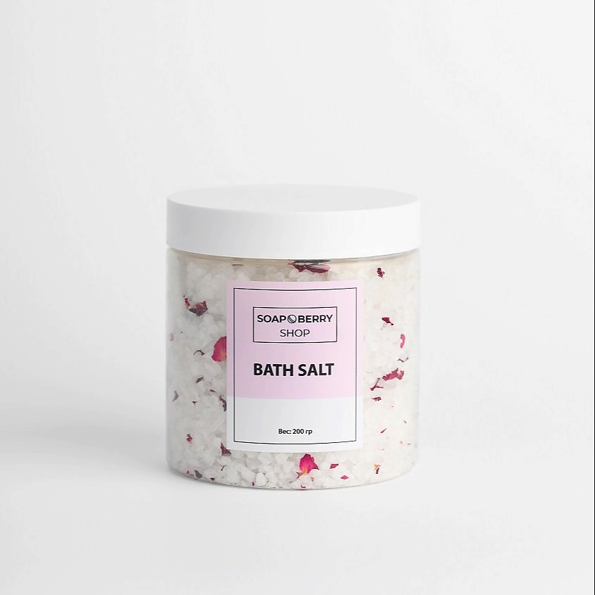 SOAPBERRYSHOP Ароматизированная соль с лепестками розы – фото 2