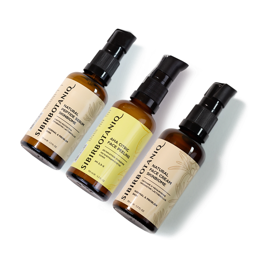 SIBIRBOTANIQ Набор натуральной косметики с пробиотиками SKINBIOME в подарочной коробке – фото 2