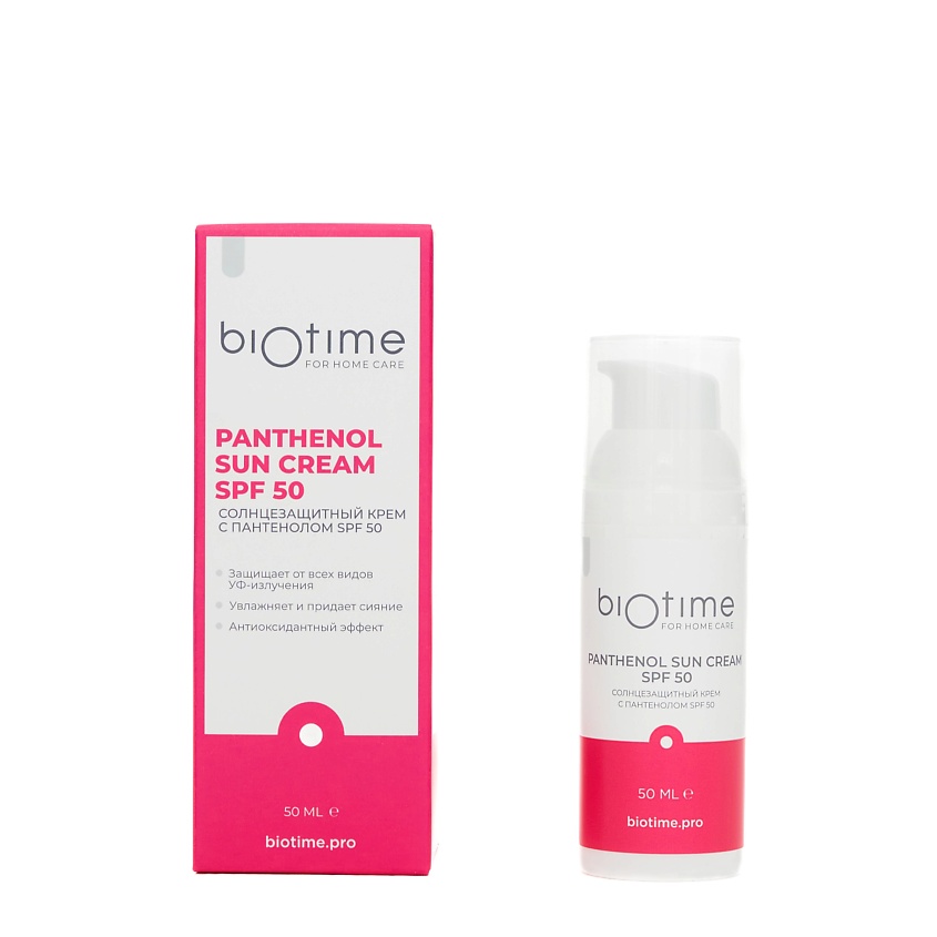 BIOTIME FOR HOME CARE Солнцезащитный крем SPF 50 с пантенолом для лица и тела – фото 2