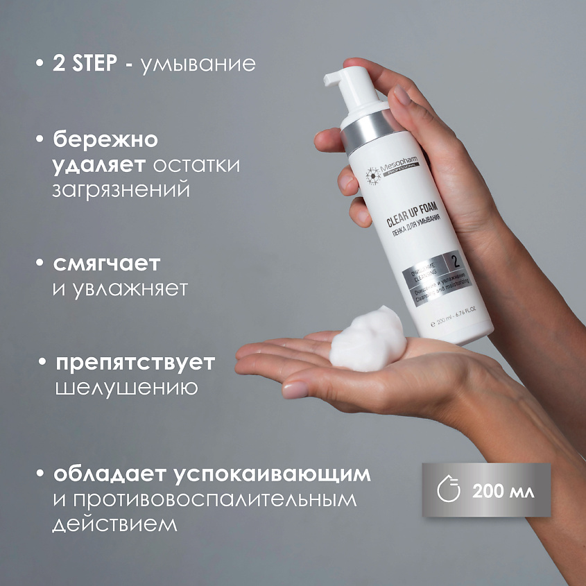 MESOPHARM Пенка для умывания CLEAR:UP FOAM – фото 2