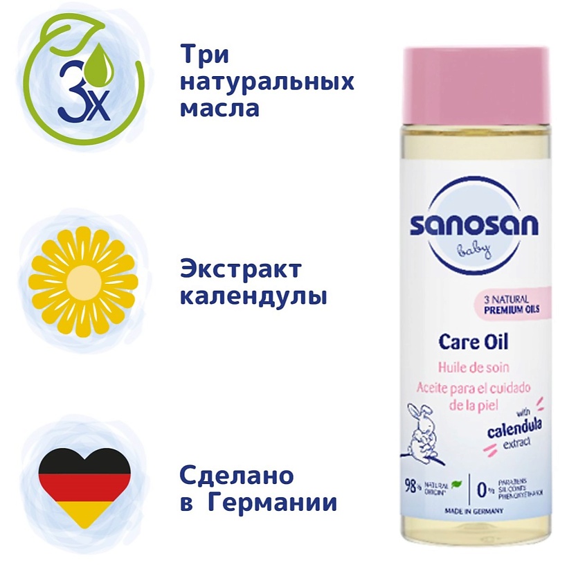 SANOSAN Детское масло с обогащенной формулой, новая формула – фото 2