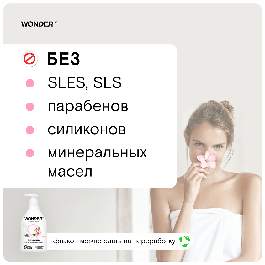 WONDER LAB Эко гель для интимной гигиены с молочной кислотой – фото 5