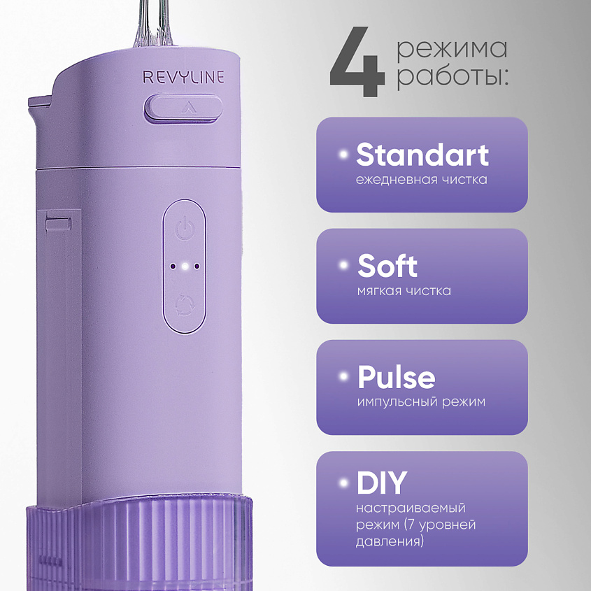 REVYLINE Портативный ирригатор RL 840, Lilac – фото 3