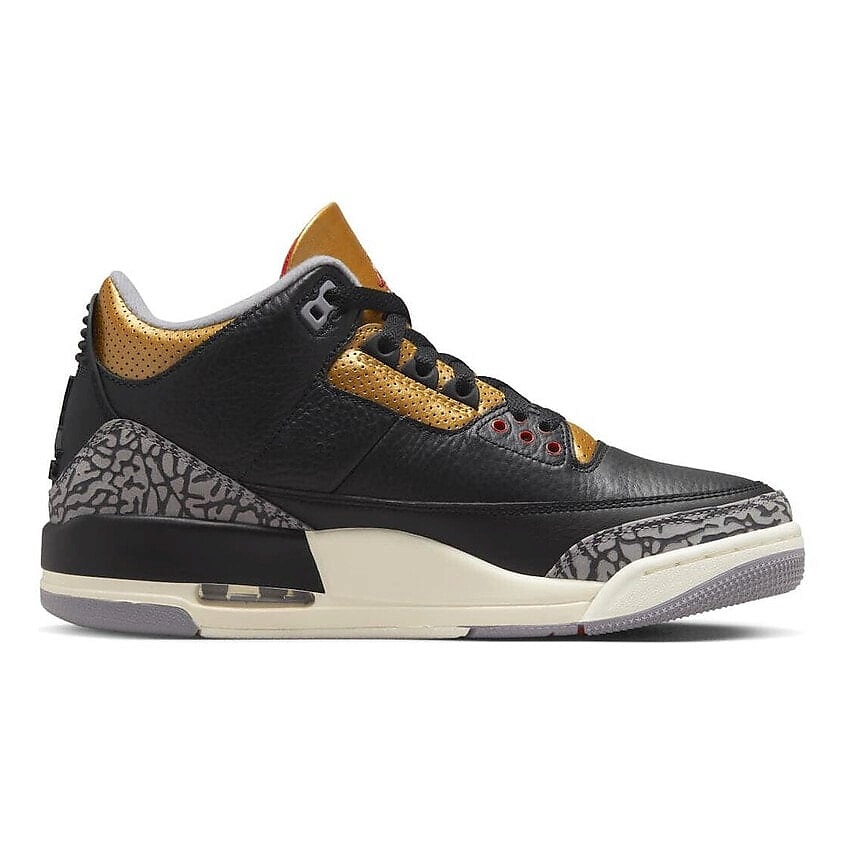 NIKE Женские кроссовки 3 Retro Black Cement Gold – фото 2