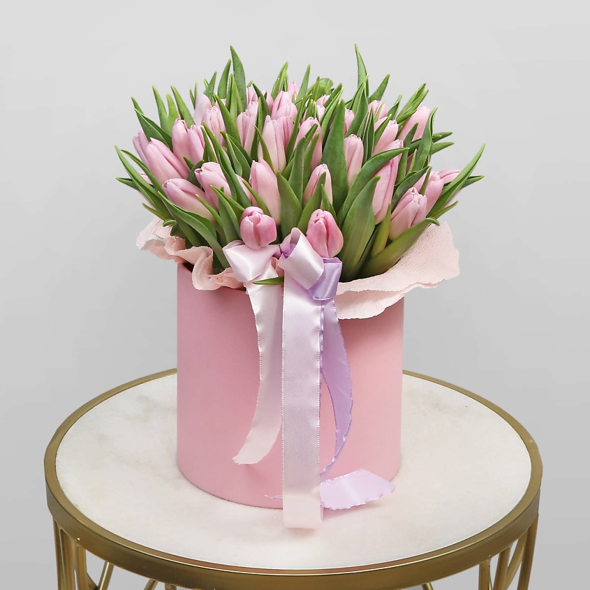 STUDIO FLORISTIC Композиция из Тюльпанов «Розовая весна» – фото 4