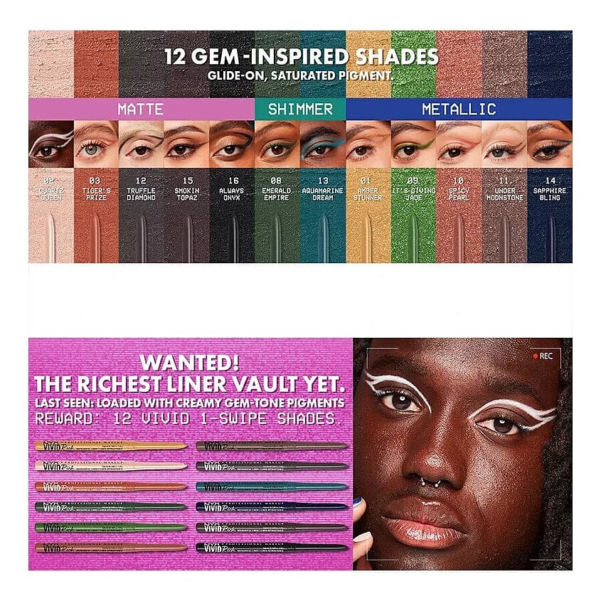 NYX PROFESSIONAL MAKEUP Автоматический карандаш для глаз Vivid Rich Mechanical Liner, 10 Spicy Pearl – фото 6