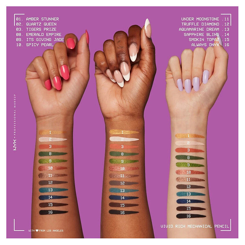 NYX PROFESSIONAL MAKEUP Автоматический карандаш для глаз Vivid Rich Mechanical Liner, 12 TRUFFLE DIAMOND – фото 3