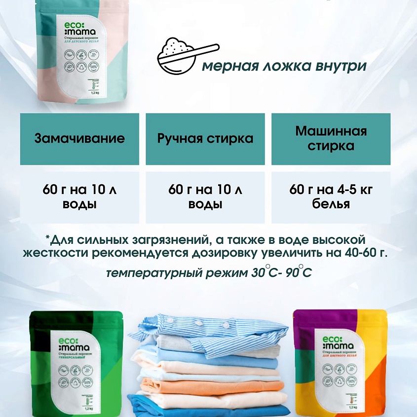 ECO MAMA Стиральный порошок универсальный – фото 3