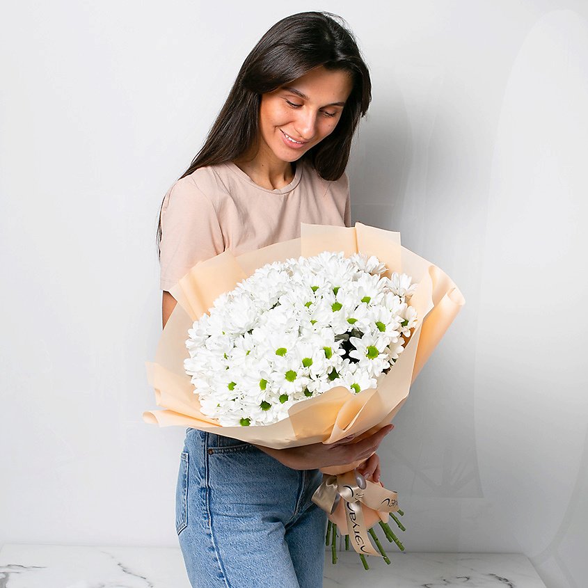 ЛЭТУАЛЬ FLOWERS Букет из кустовой хризантемы "Ромашковое поле" 15 шт. – фото 3