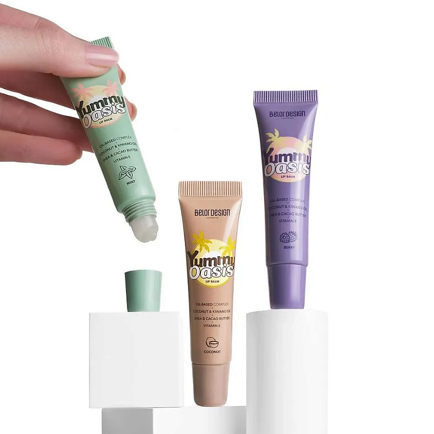 BELOR DESIGN Бальзам для губ Yummy Oasis Coconut – фото 4