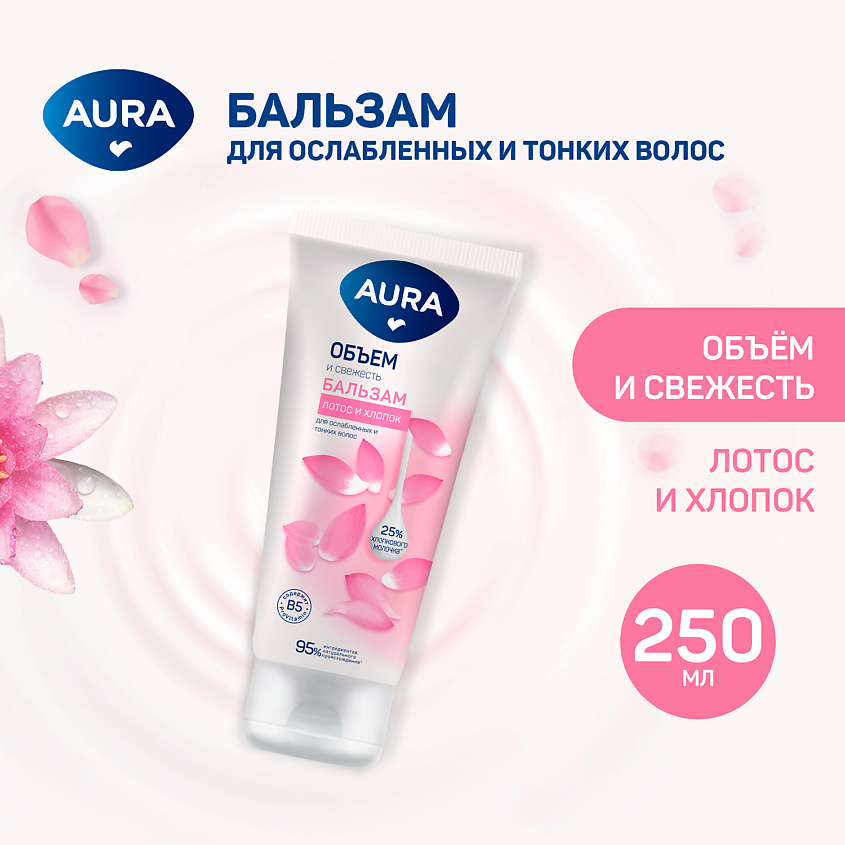 AURA Бальзам для волос, Объем и свежесть – фото 2