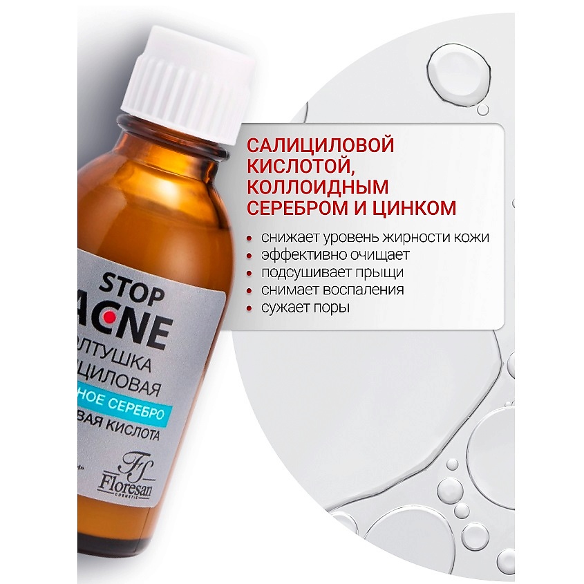 FLORESAN Лосьон салициловый болтушка STOP ACNE – фото 2
