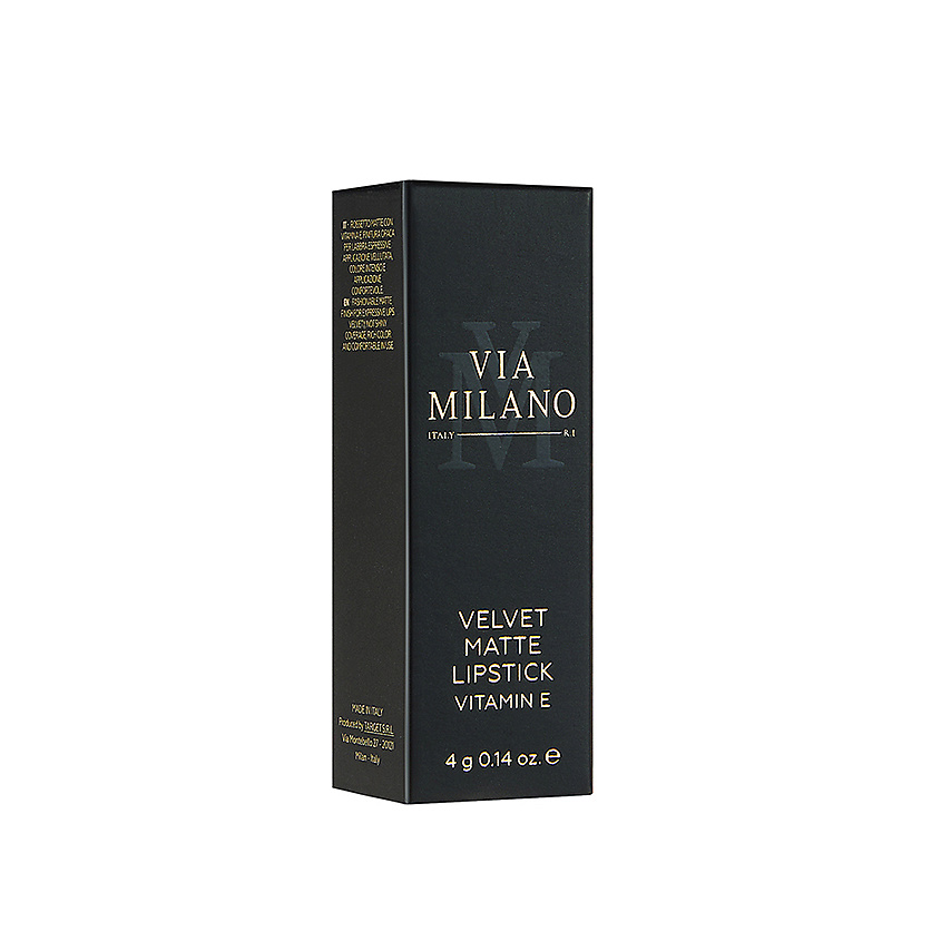 VIA MILANO Матовая помада для губ с витамином Е Velvet Matte Lipstick – фото 2