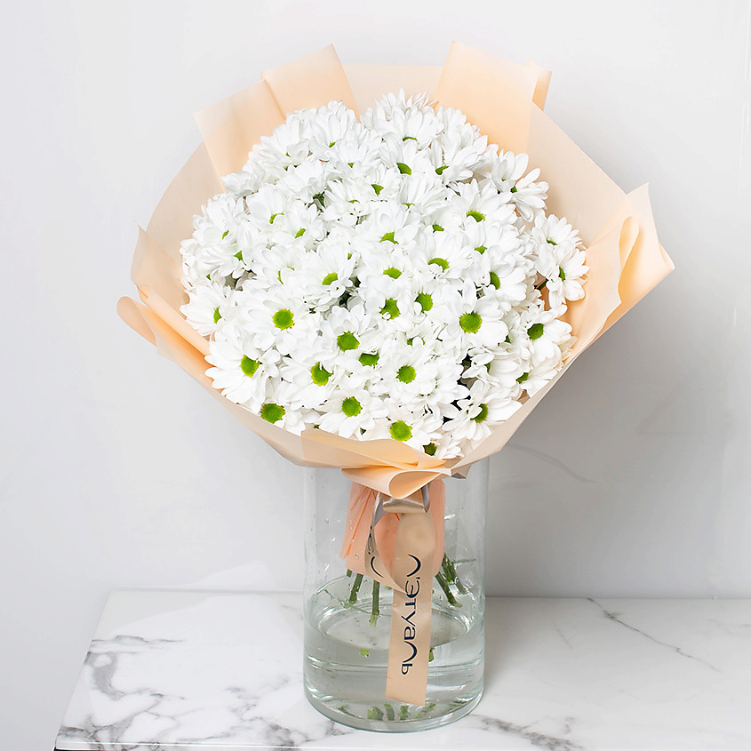 ЛЭТУАЛЬ FLOWERS Букет из кустовой хризантемы "Ромашковое поле" 15 шт. – фото 4