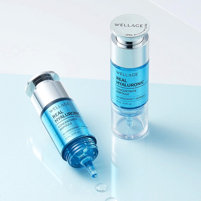 WELLAGE Концентрированный гель-сыворотка "Real Hyaluronic Concentrate Ampoule" – фото 2