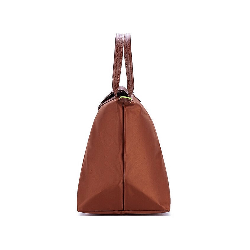 LONGCHAMP Сумка Le Pliage Green Cow Leather Trim Dumpling Medium Size Women's Brown – фото 3