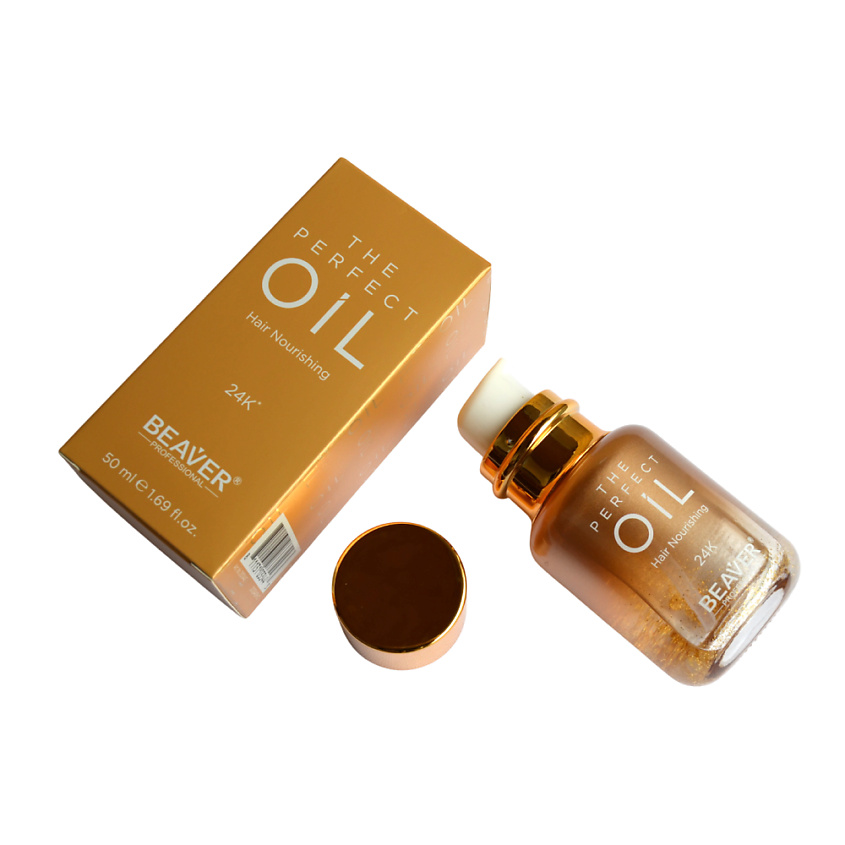 BEAVER Масло для питания волос THE PERFECT OIL-24K, парфюмированное, для разглаживания и блеска – фото 3