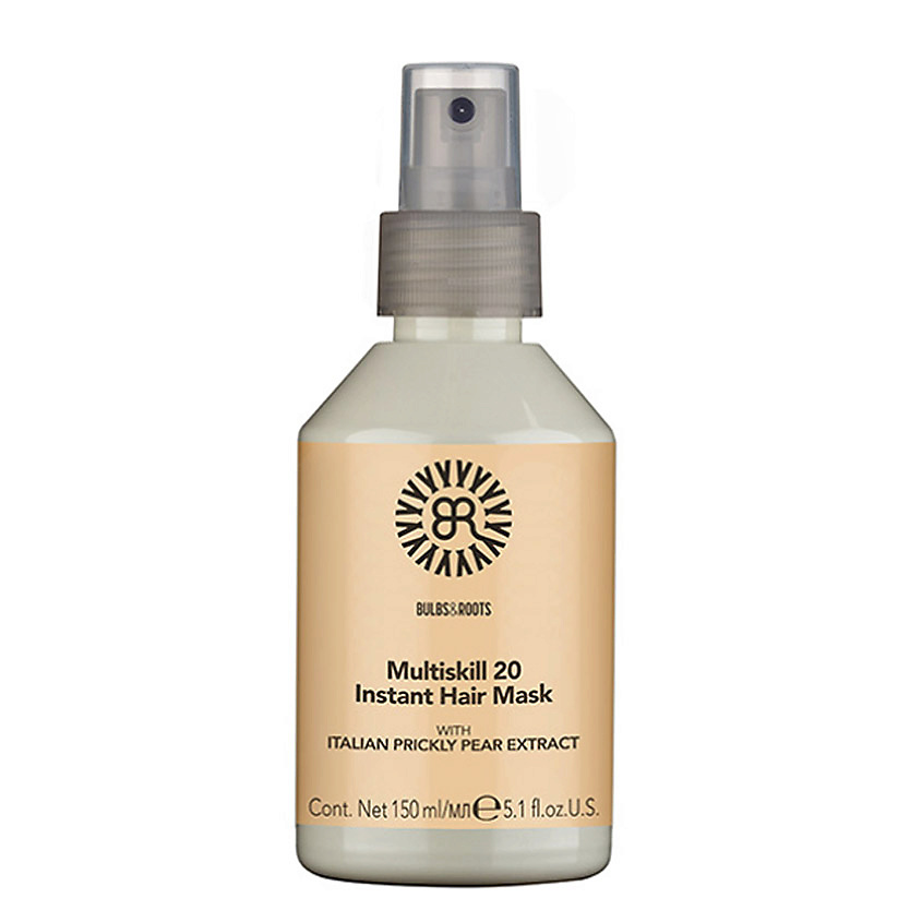 BULBS&ROOTS Многофункциональная несмываемая маска-спрей с экстрактом опунции, веган Multiskill 20 Instant Hair Mask – фото 2