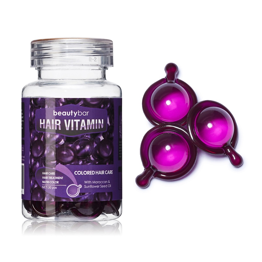 BEAUTY BAR Масло в капсулах для поврежденных и окрашенных волос с марокканским маслом – фото 2