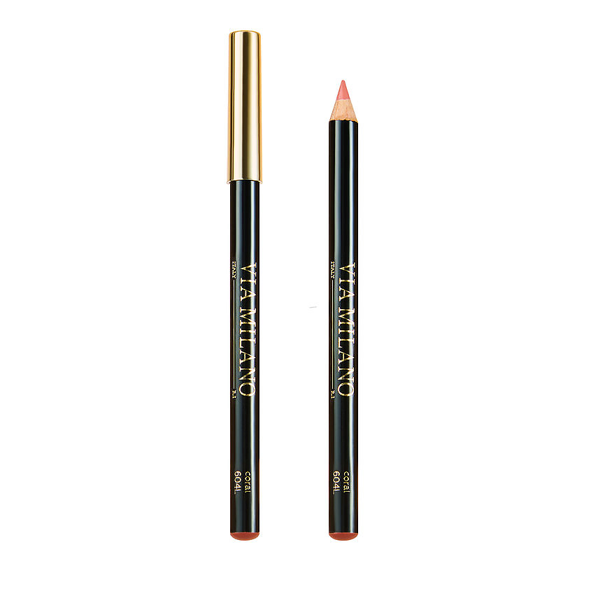 VIA MILANO Карандаш для губ интенсивный цвет High Definition & Intense Colour Lip Pencil, 604L Coral, 1,1 г – фото 1