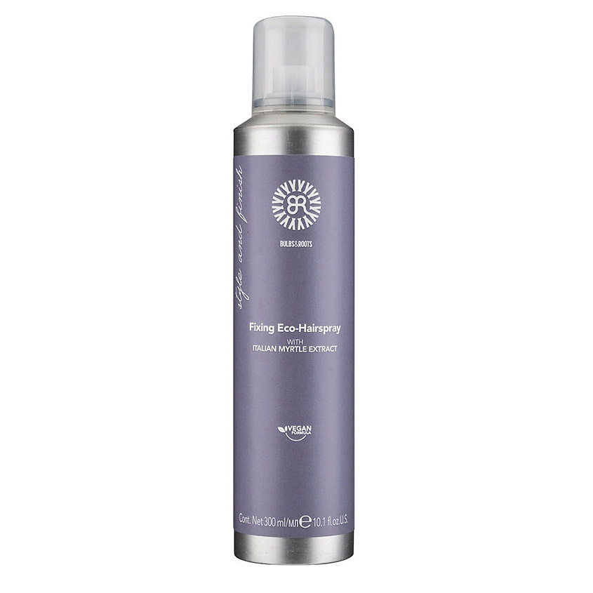 BULBS&ROOTS Лак для волос средней фиксации с экстрактом мирта, веган Fixing Eco-Hairspray – фото 2