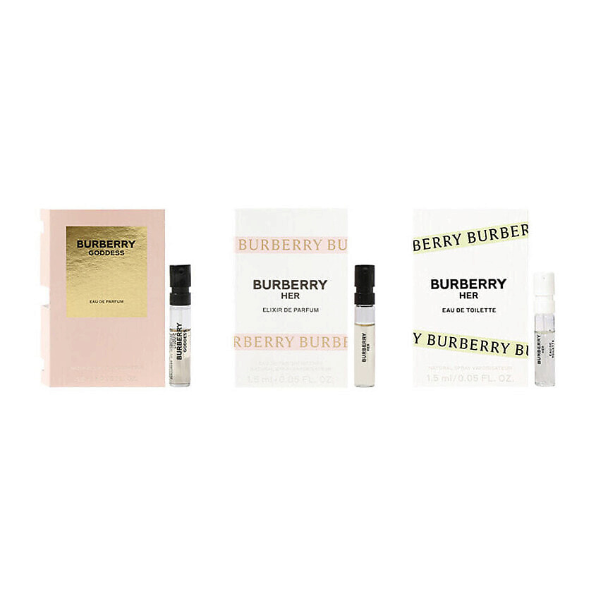 BURBERRY Набор пробников: Парфюмерная вода Goddess + Парфюмерная вода Her + Туалетная вода Her – фото 1