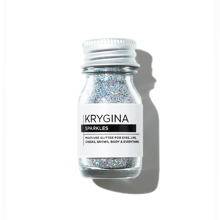 KRYGINA COSMETICS Глиттер для лица и глаз, блёстки для макияжа Sparkles, цвет: Prism Silver – фото 1