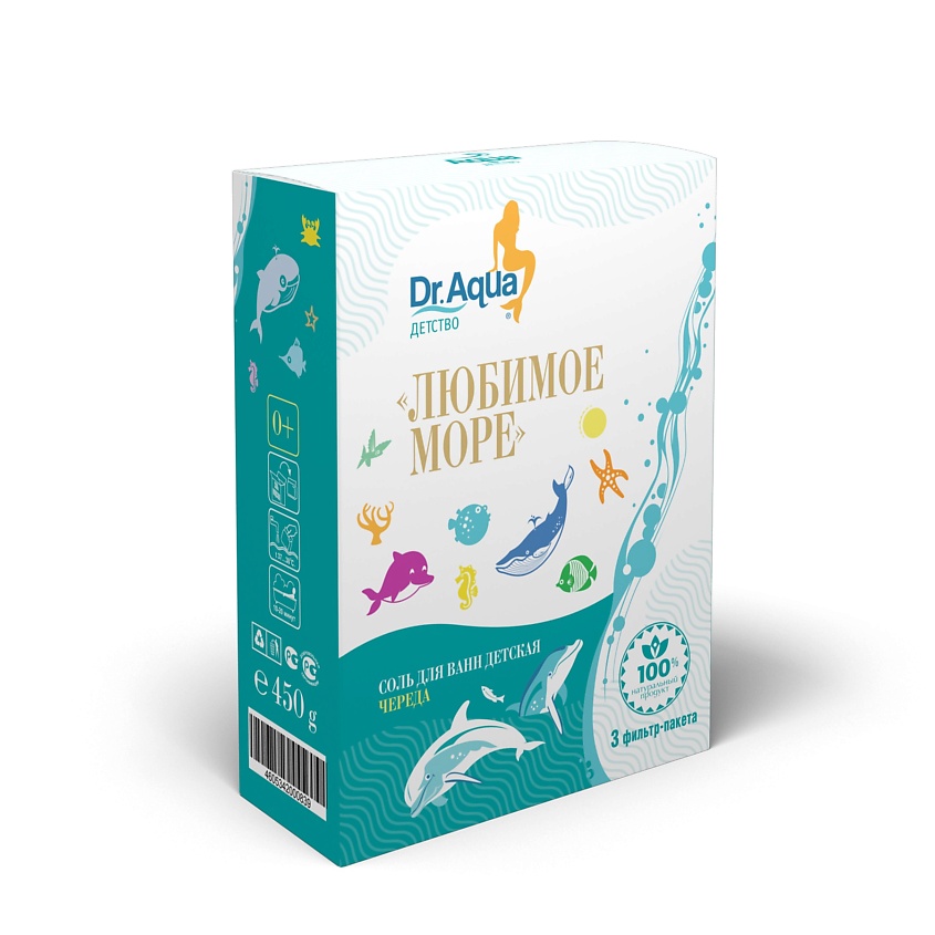 DR.AQUA Соль для ванны с экстрактом череды Любимое море – фото 2
