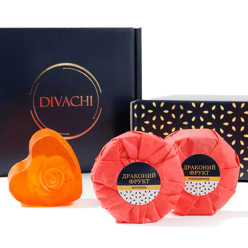 DIVACHI Шампунь и кондиционер твердый для объема волос "Мечта дракона" с мылом ручной работы – фото 1