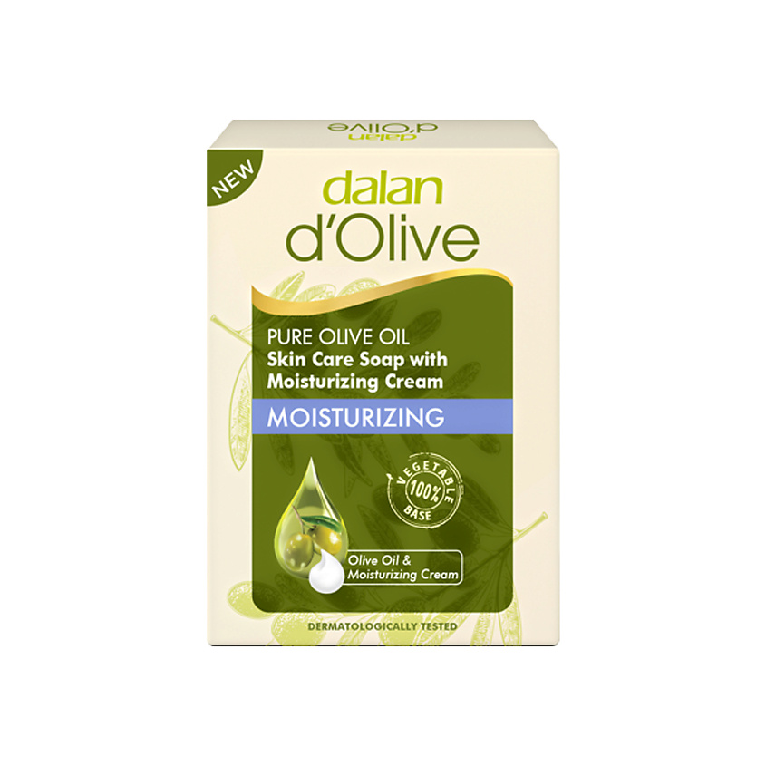 DALAN Мыло нежное d'Olive , Увлажняющее с маслом оливы – фото 1