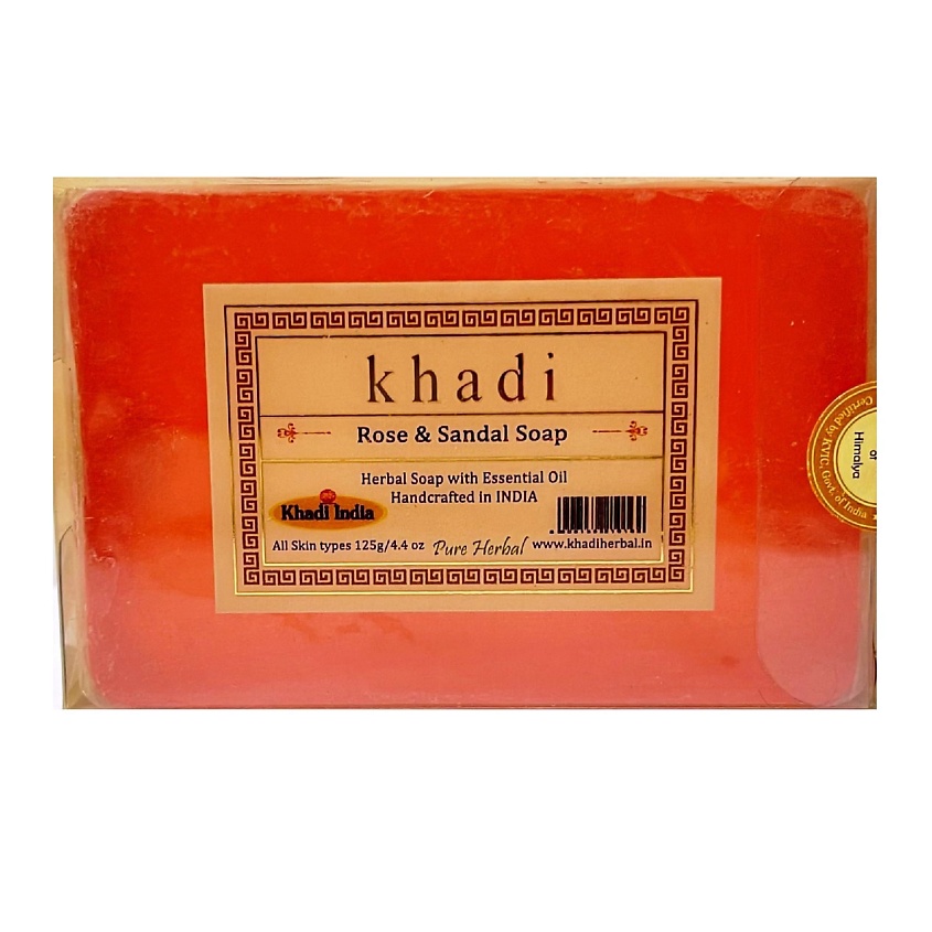 KHADI Натуральное очищающее мыло Роза и Сандал – фото 1