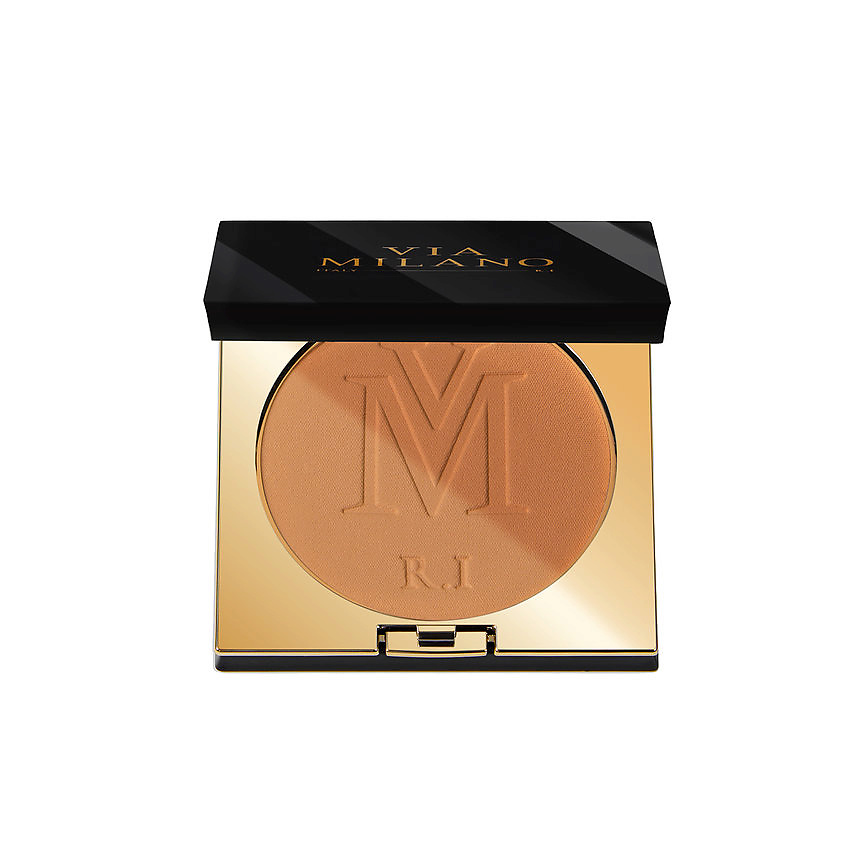 VIA MILANO Компактная пудра для лица матирующая с витамином Е Compact Powder Stop Shine & Covering, C05 Honey Beige, 10 г – фото 1