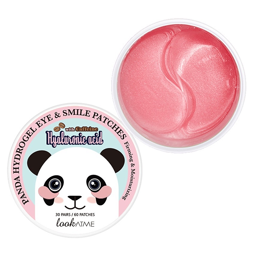 LOOK AT ME Патчи для глаз гидрогелевые c гиалуроновой кислотой и кофеином Panda Hydrogel Eye & Smile Patches Hyaluronic Acid + Caffeine – фото 2