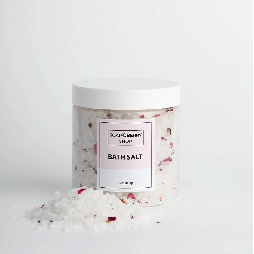 SOAPBERRYSHOP Ароматизированная соль с лепестками розы – фото 1